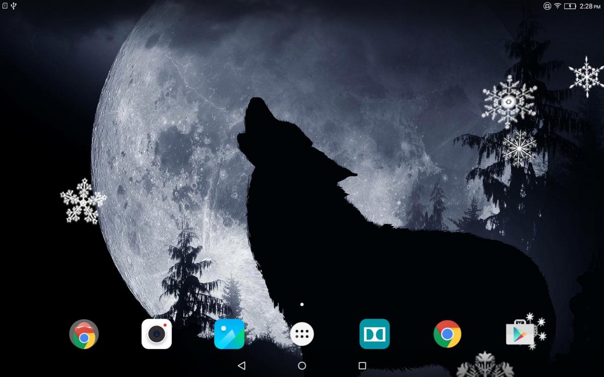 Живой волк на экран смартфона