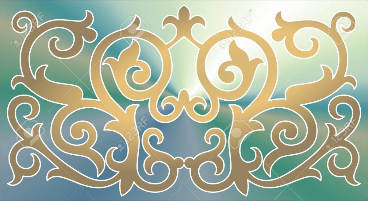 Фоны для слайдов с казахскими орнаментами