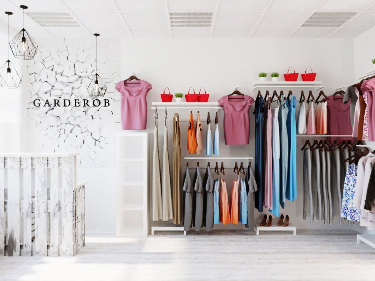 Гардероб в магазине одежды