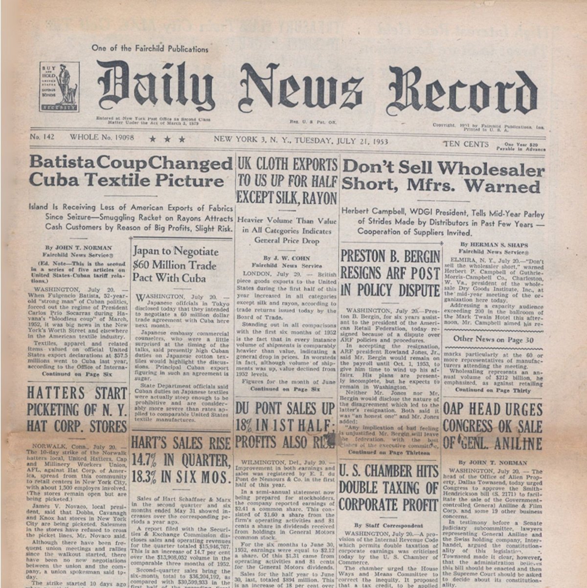 Страница старой газеты