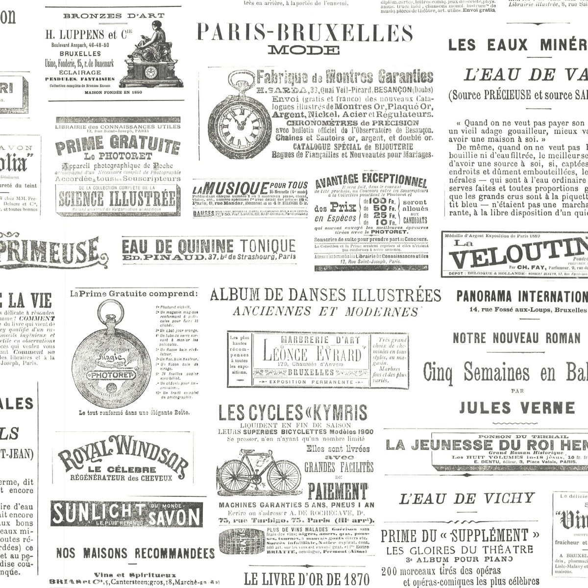 Французские газеты для декупажа