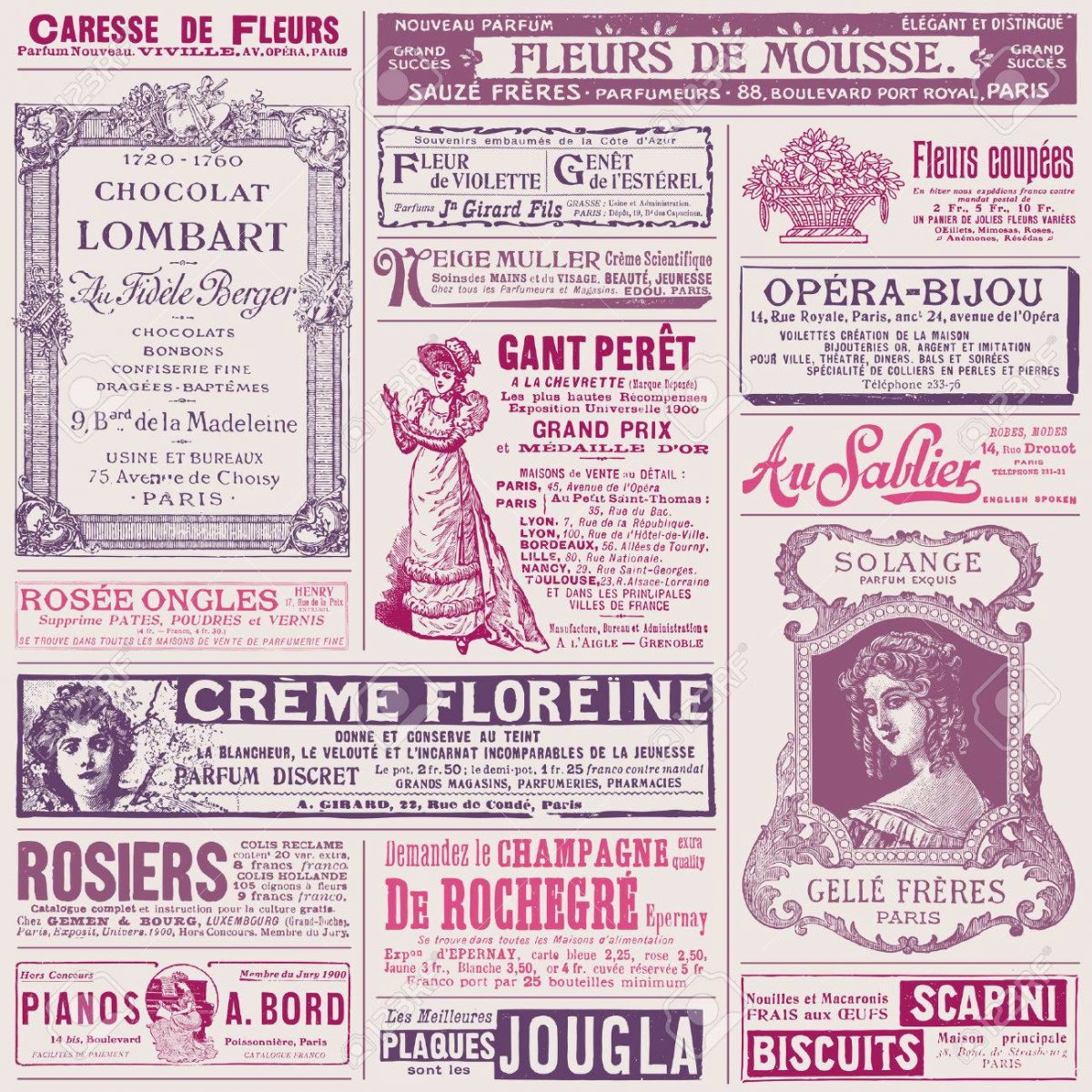 Французская газета клипарт