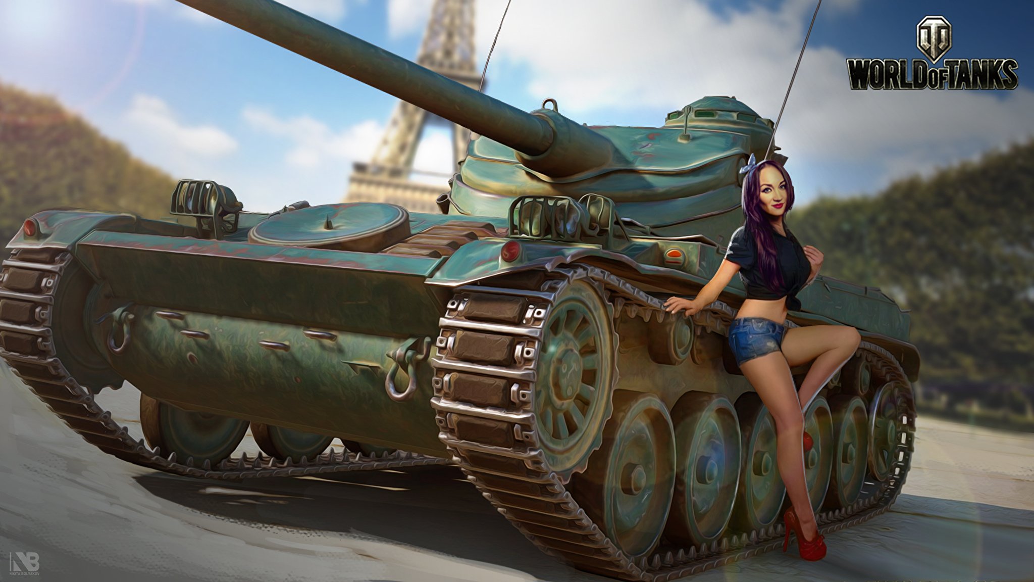 Фута танк. Танк AMX 13 90 В WOT Blitz. Французский танк АМХ-13. Девушки из ворлд оф танк. AMX ELC 90.