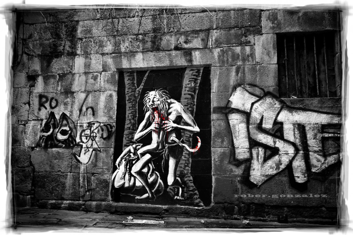 Готический стрит арт