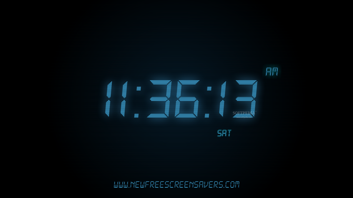 Анимированные цифровые часы