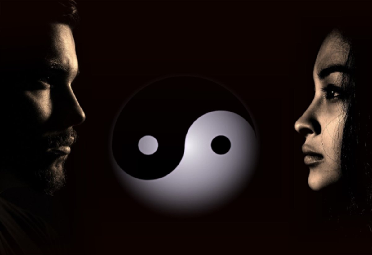 Парные обои инь янь