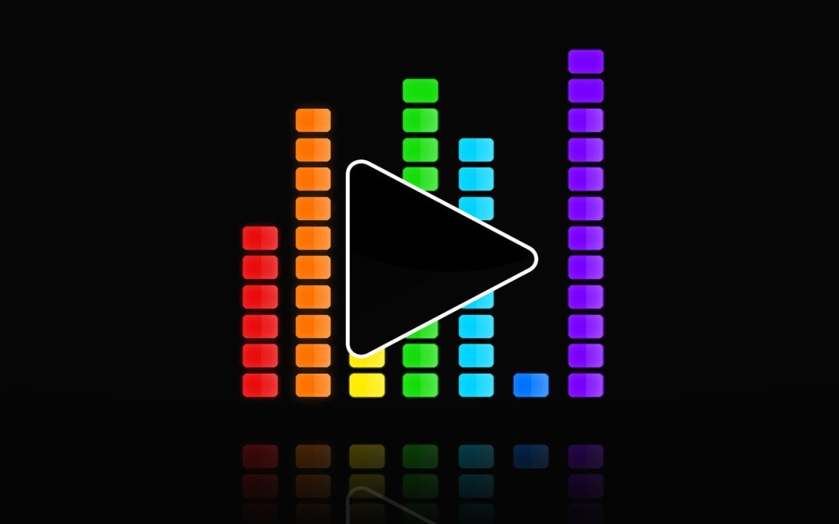 Эквалайзер на черном фоне