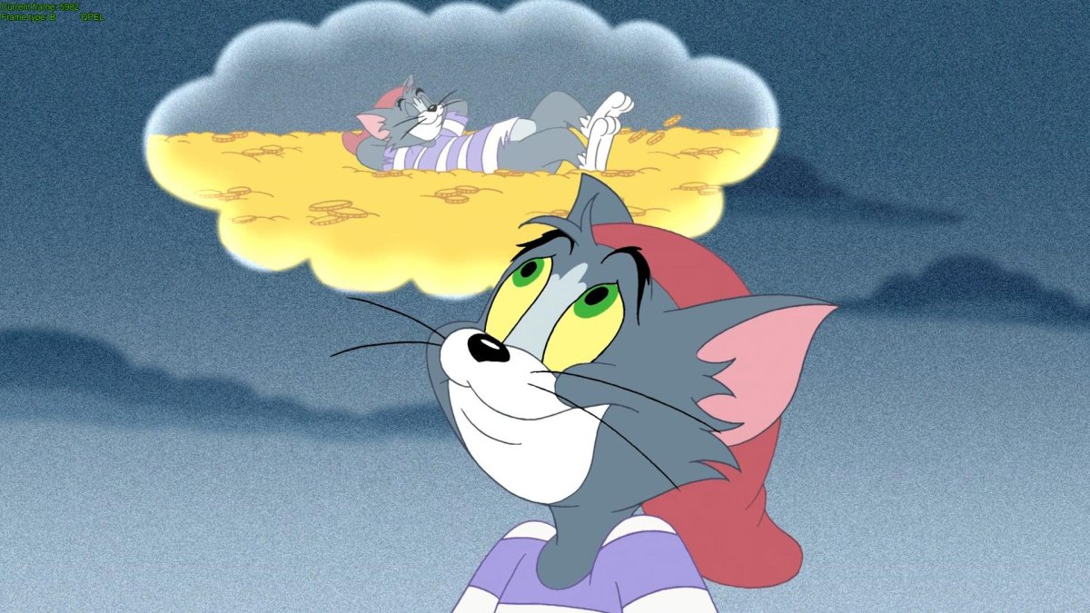 Том и Джерри белая кошечка