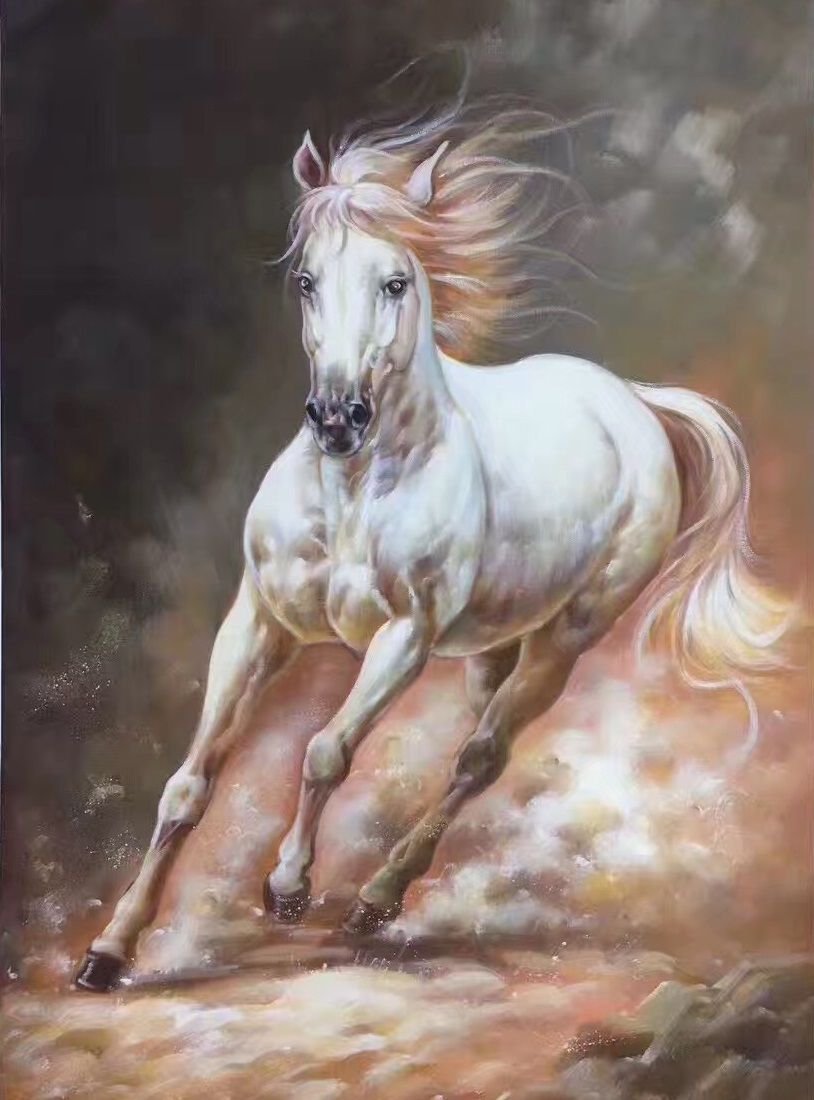 Белая лошадь живопись