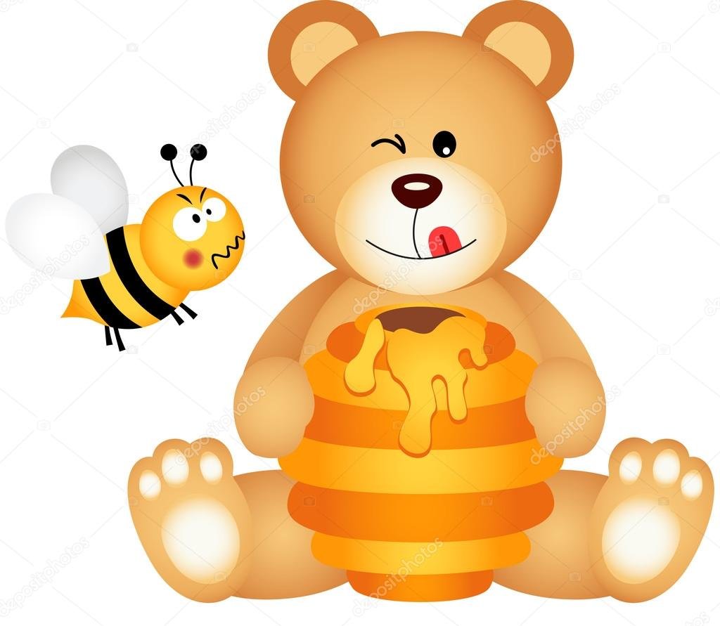 Медвежонок и пчелы