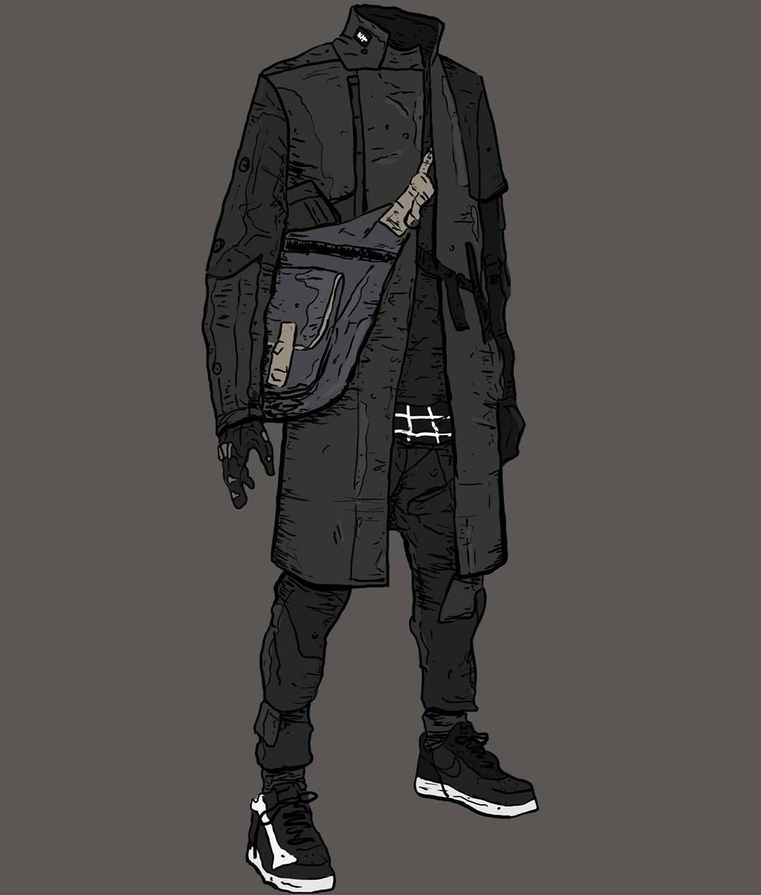Cyberpunk концепт одежда мужская