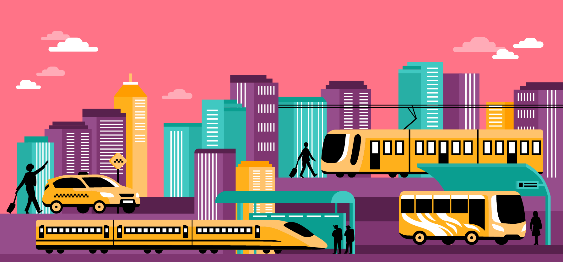 Транспорт связывающие города. Транспорт иллюстрация. Транспорт Графика. Общественный транспорт в городе. Такой разный транспорт.