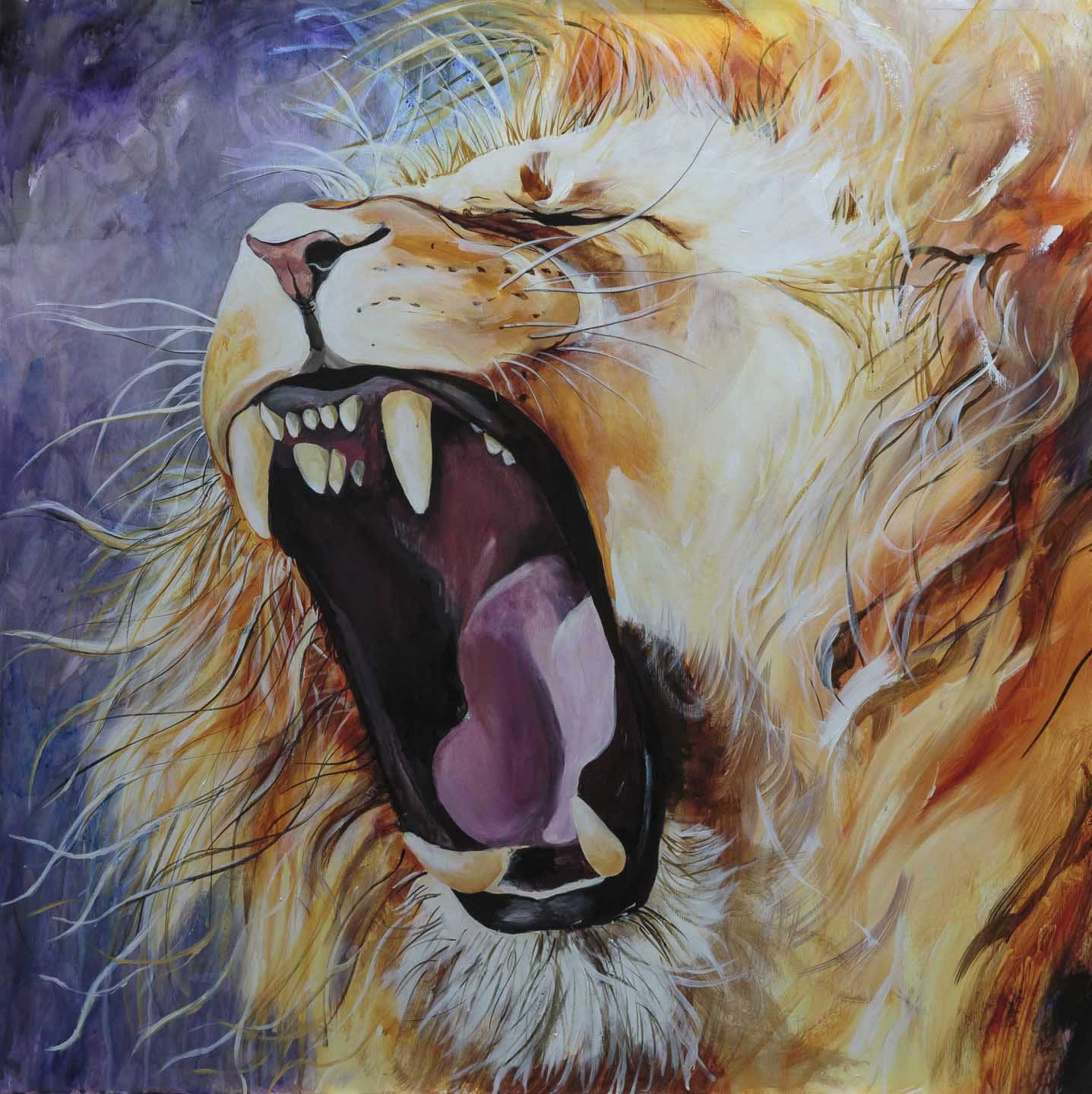 Картины рычащий Лев