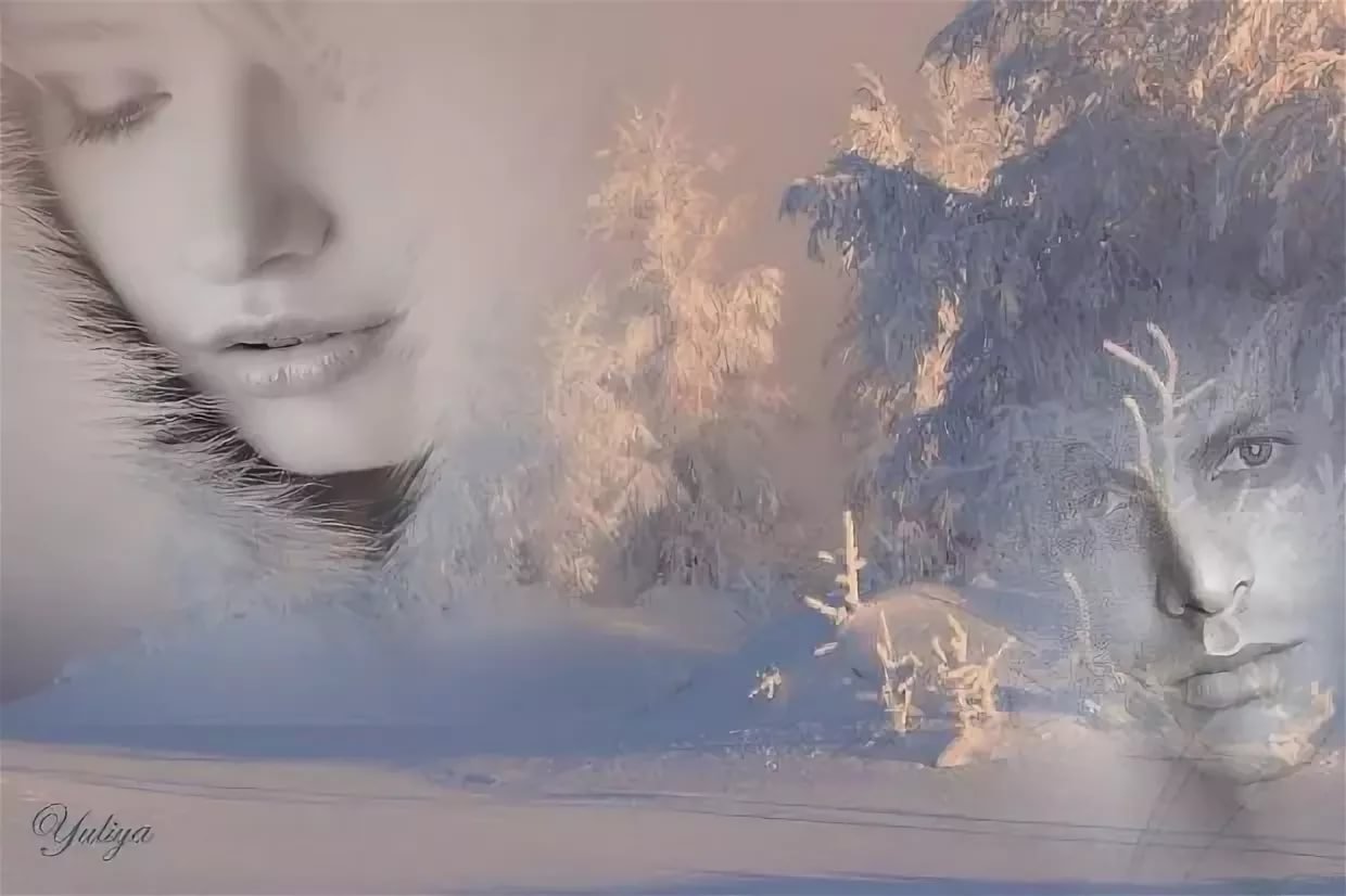 Песня однажды я пришла с весною. Метель. Женщина в метель. Портрет на фоне зимнего пейзажа. Холодная Снежная зима.