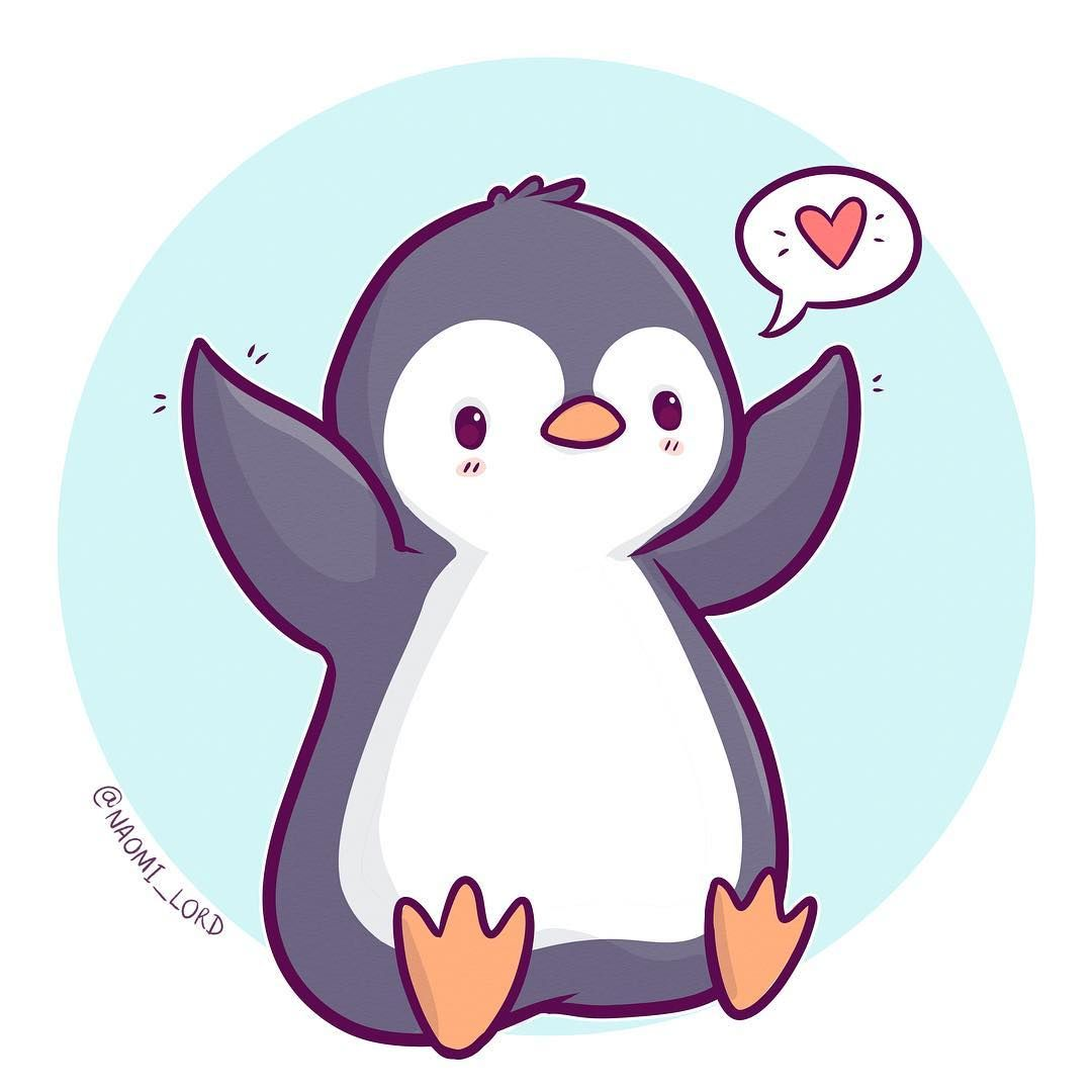 Пингвин милый арт