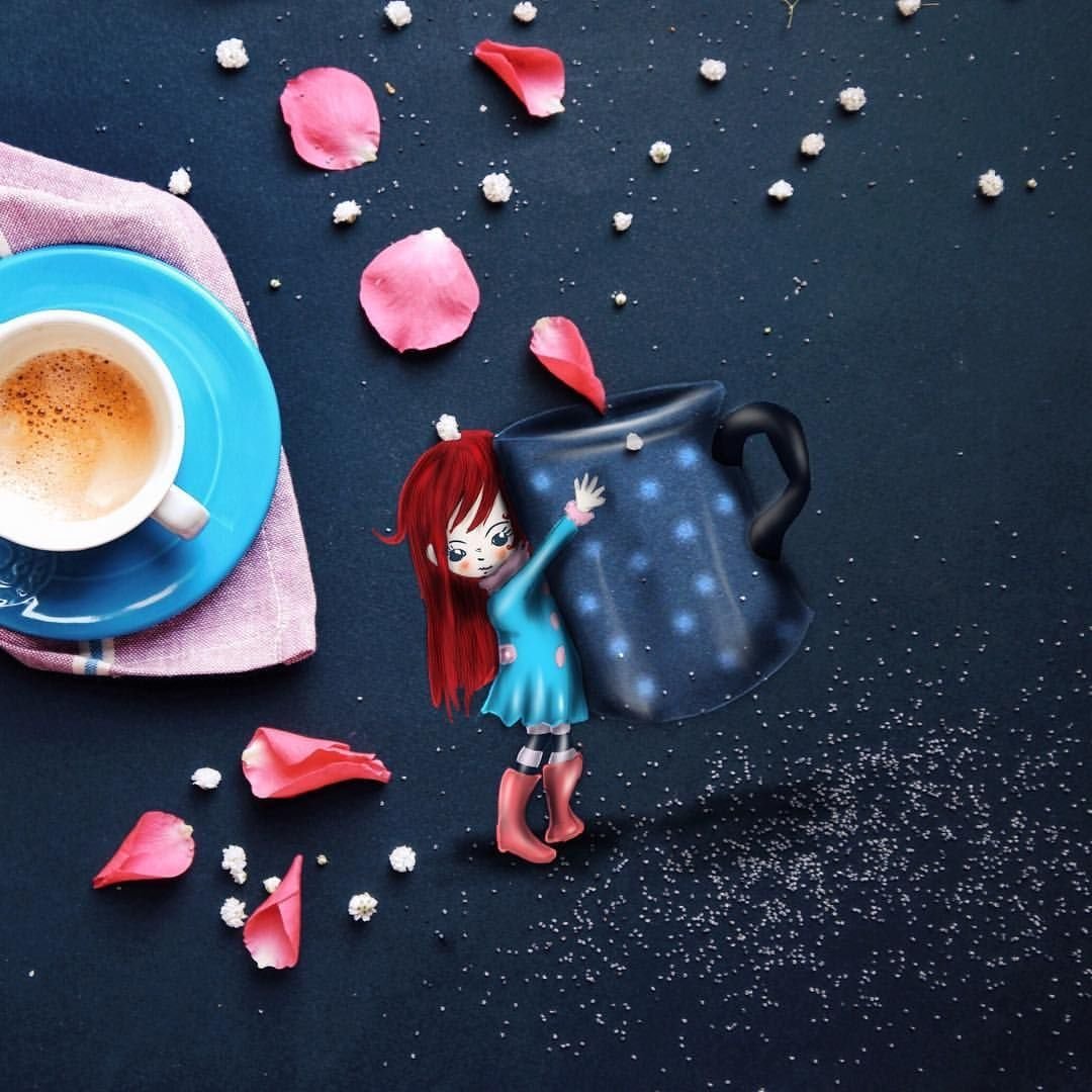 Вдохновение с утра. Художница-иллюстратор Cinzia Bolognesi. Синция Болонези картины. Утреннее настроение. Доброе утро креативные.