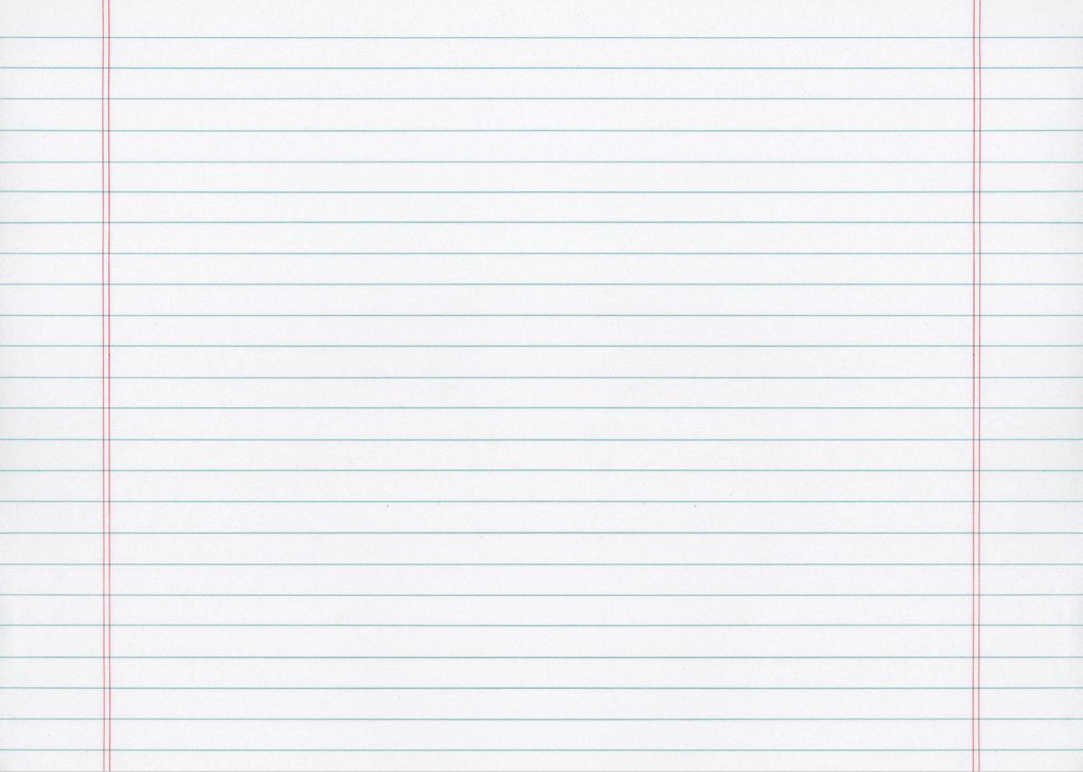 Тетрадный лист в узкую линейку