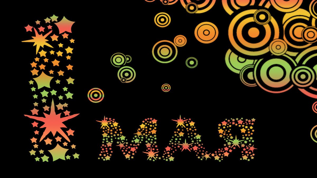 1 Мая на черном фоне