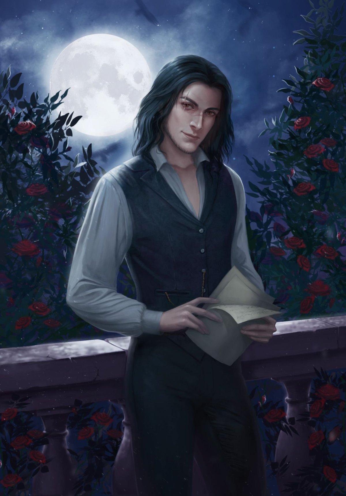 Виктор Ван арт вампир брюнет