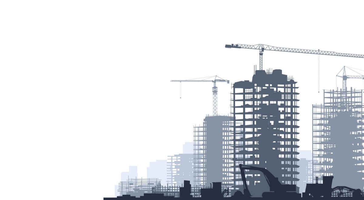 Стройка на белом фоне