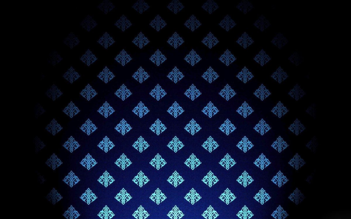 Синие узоры на черном фоне