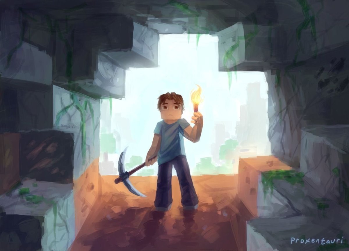 Minecraft Art Стив