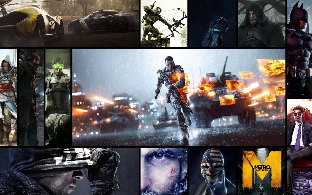 Фон с разными играми