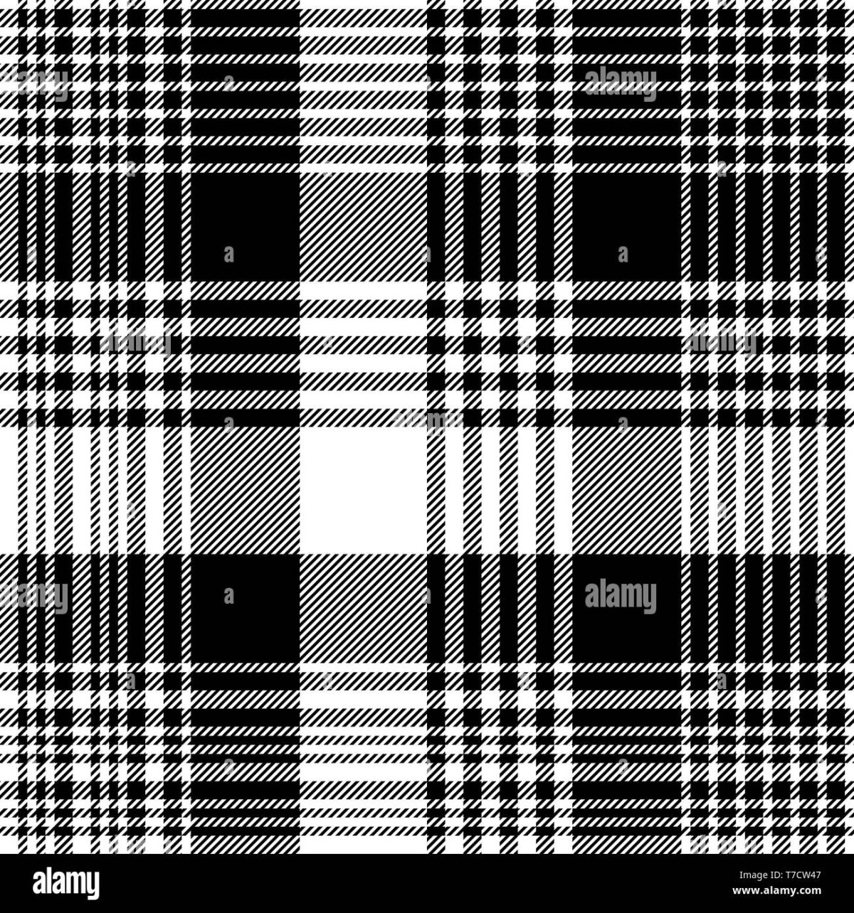 Чёрно белая клетка бесшовная