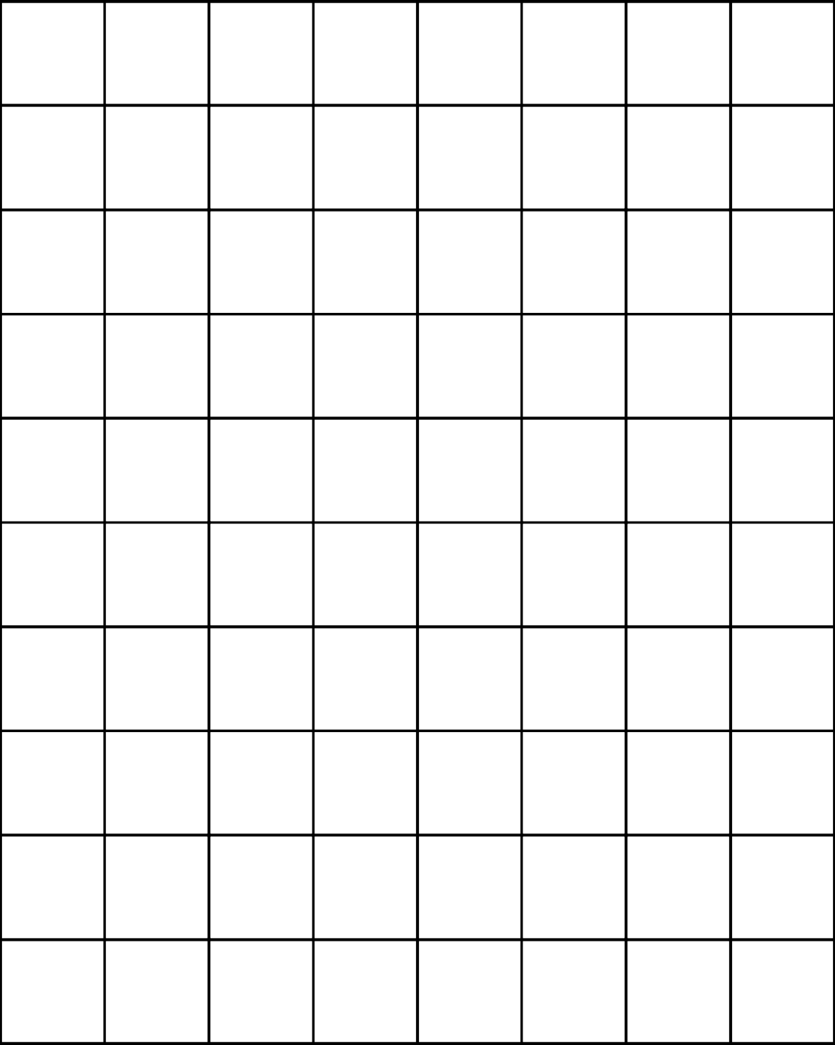 Таблица сетка а4