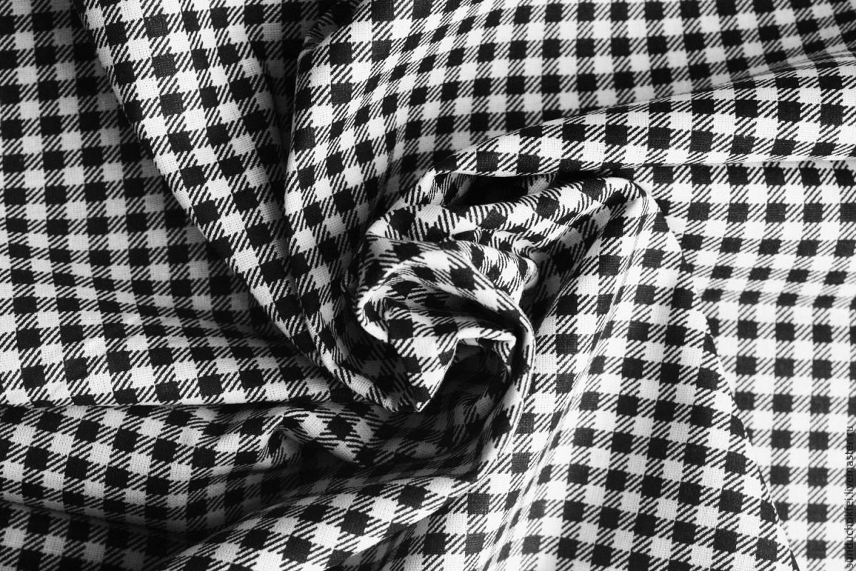 Клетчатая ткань черно белая