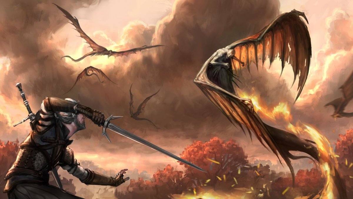 Воин с мечом фэнтези