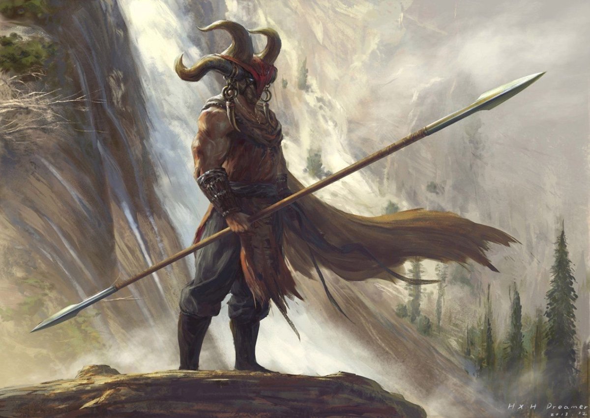 Воин с копьем ДНД