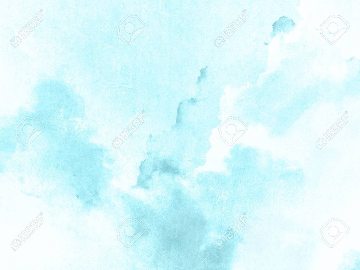 Акварельные разводы голубые нежные