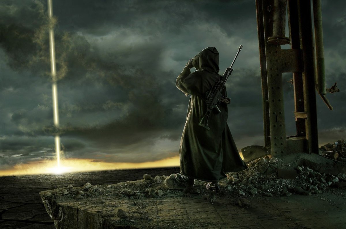 Парень в плаще