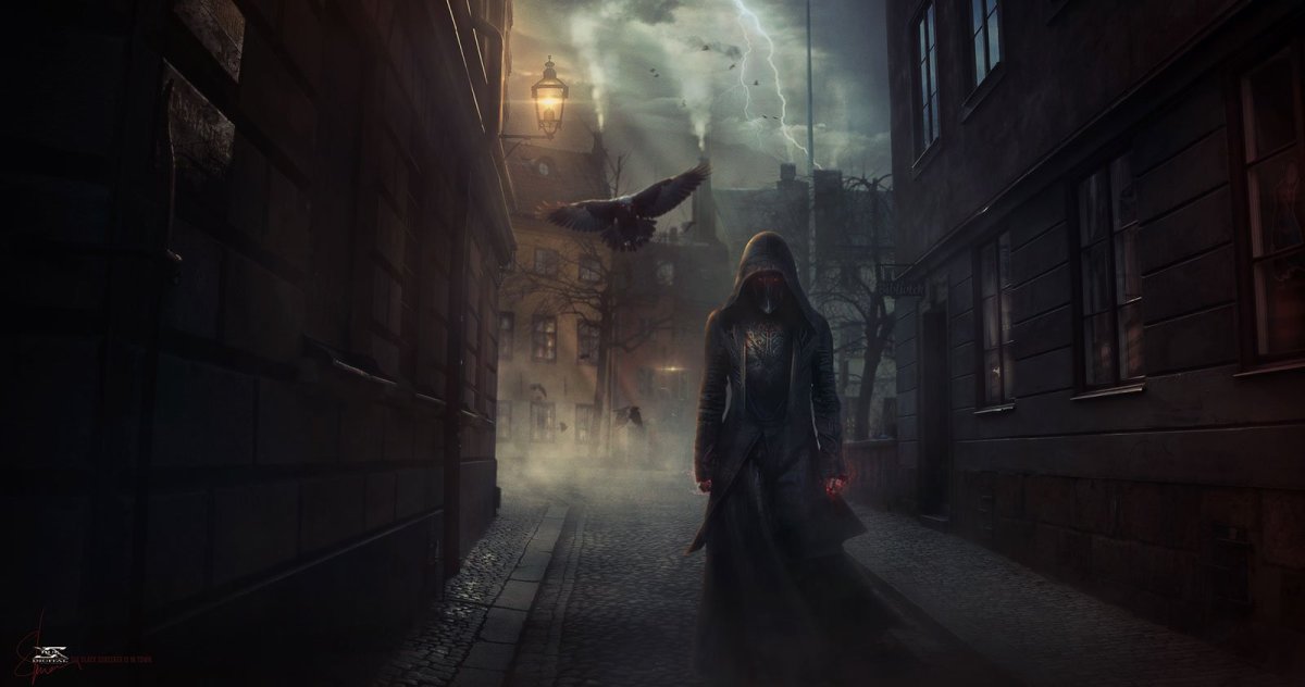 Человек в черном плаще