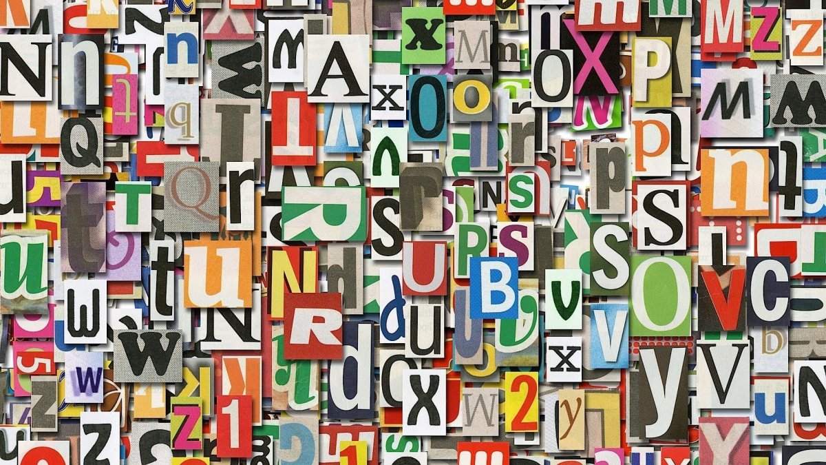 Обои с буквами