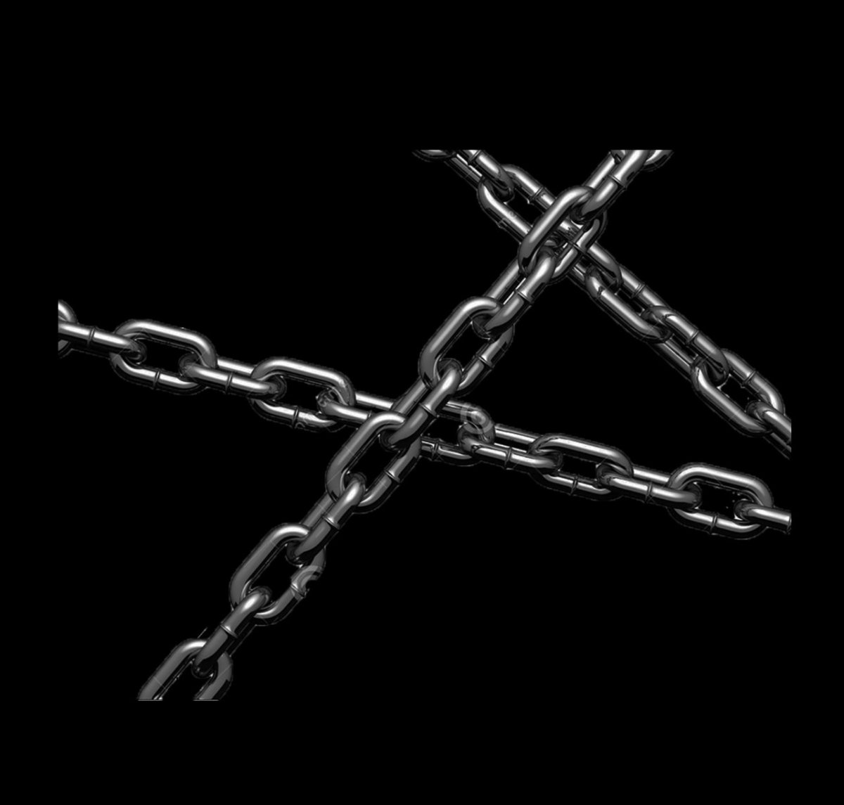 Цепь на черном фоне