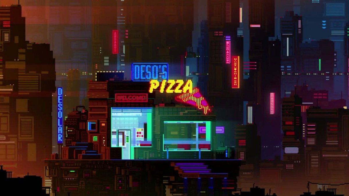 Пиксельный киберпанк город / Pixel Cyberpunk City
