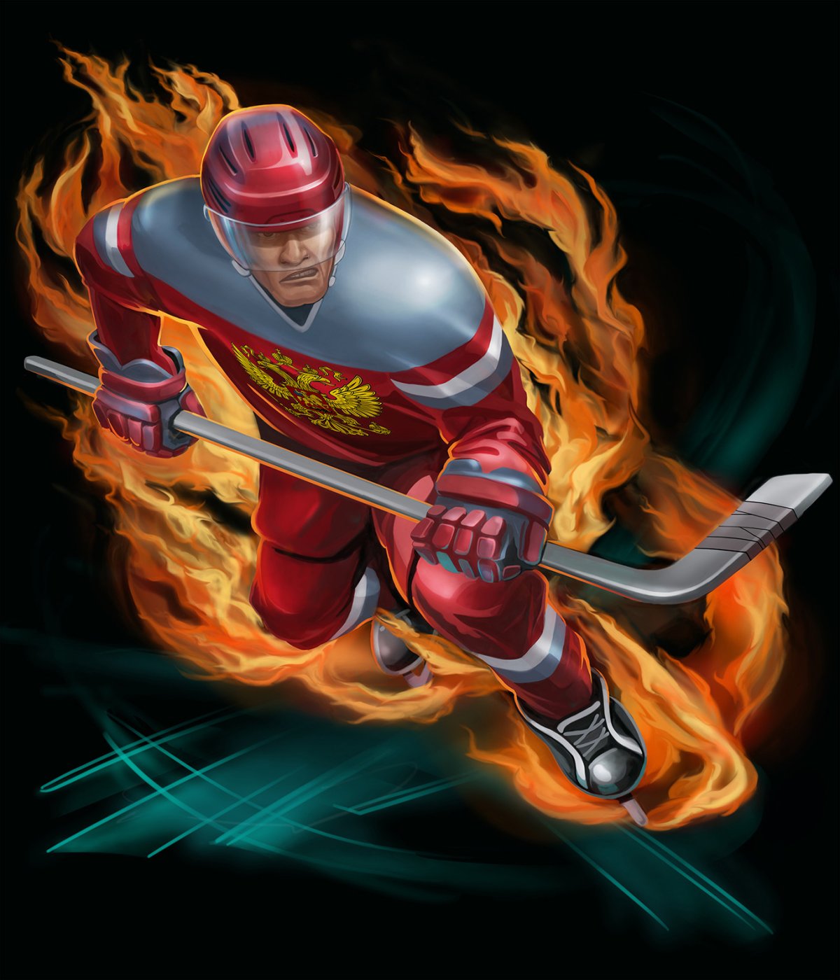 Огненный хоккеист