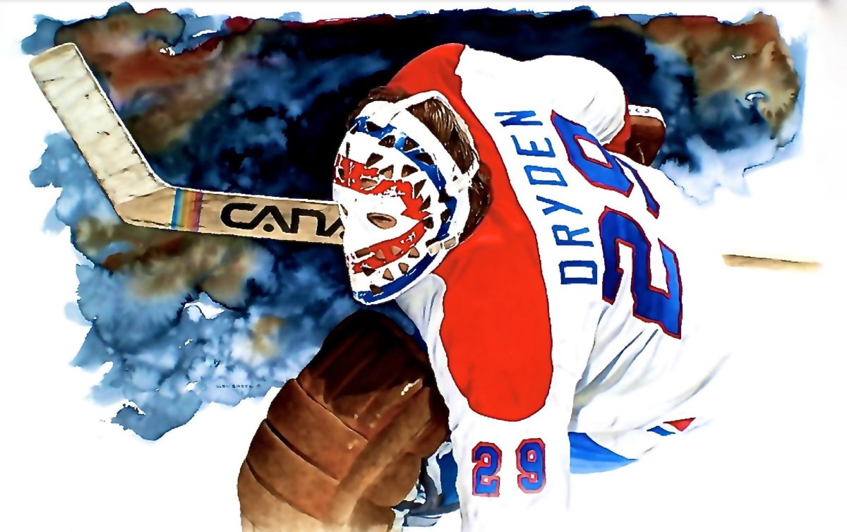 Нарисованный вратарь хоккей Монреаль Канадиенс