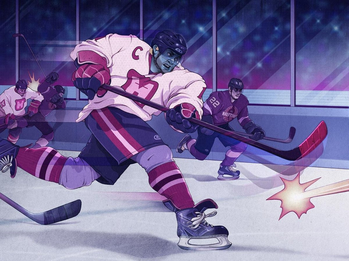 Аниме хоккеист