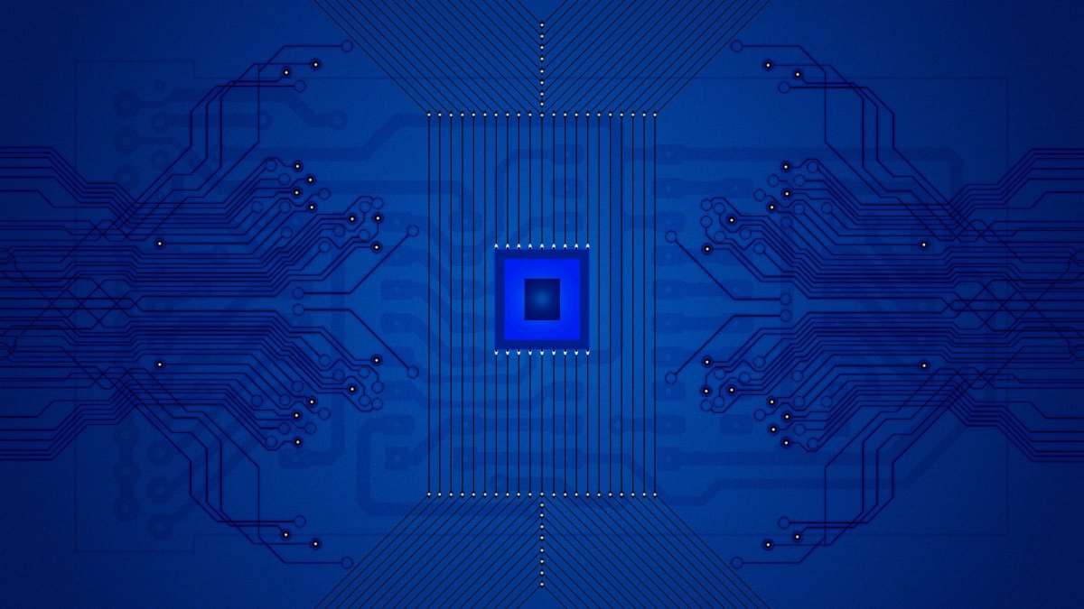 Печатная плата синяя