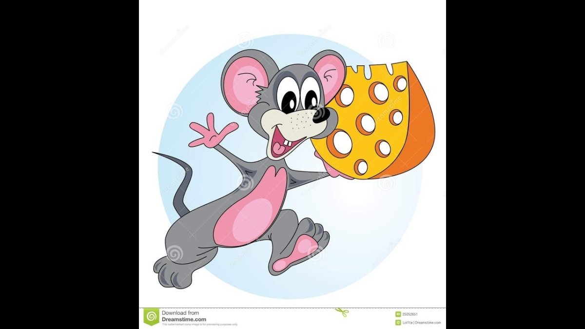 Мышка с сыром мультяшка
