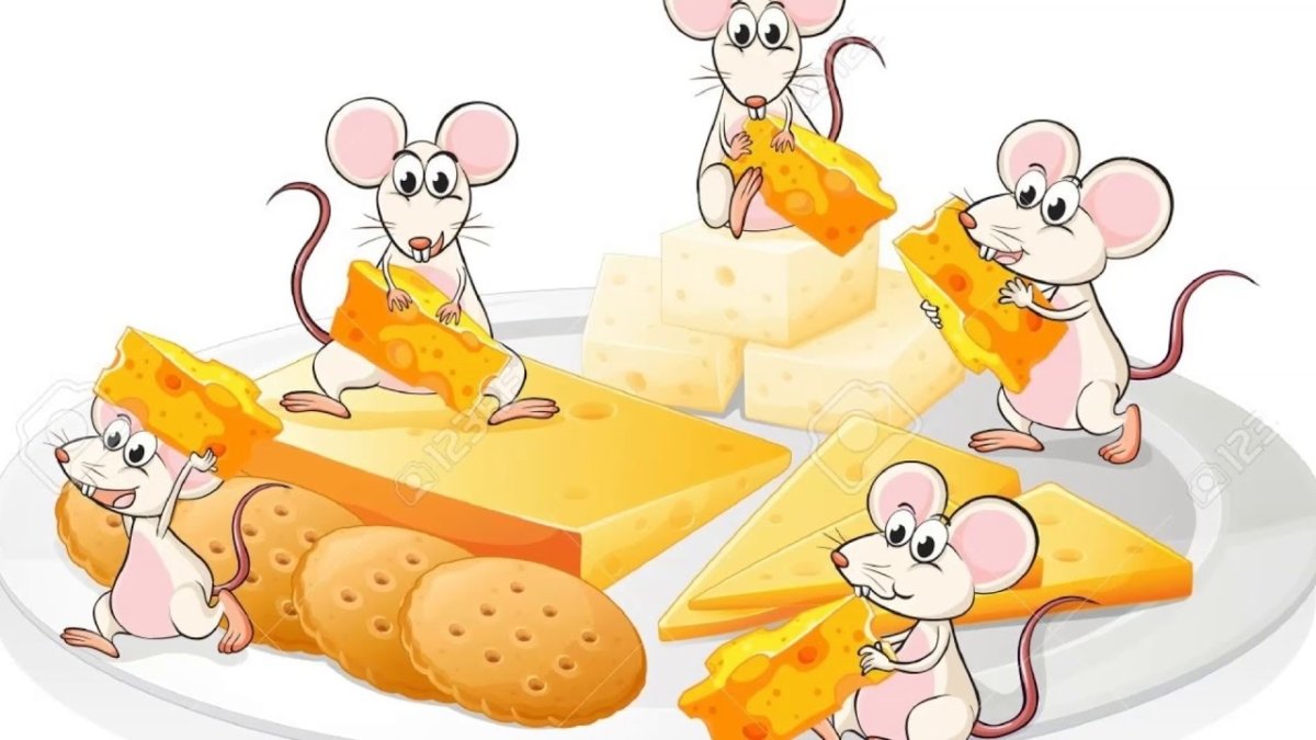 Мышка и сыр для детей