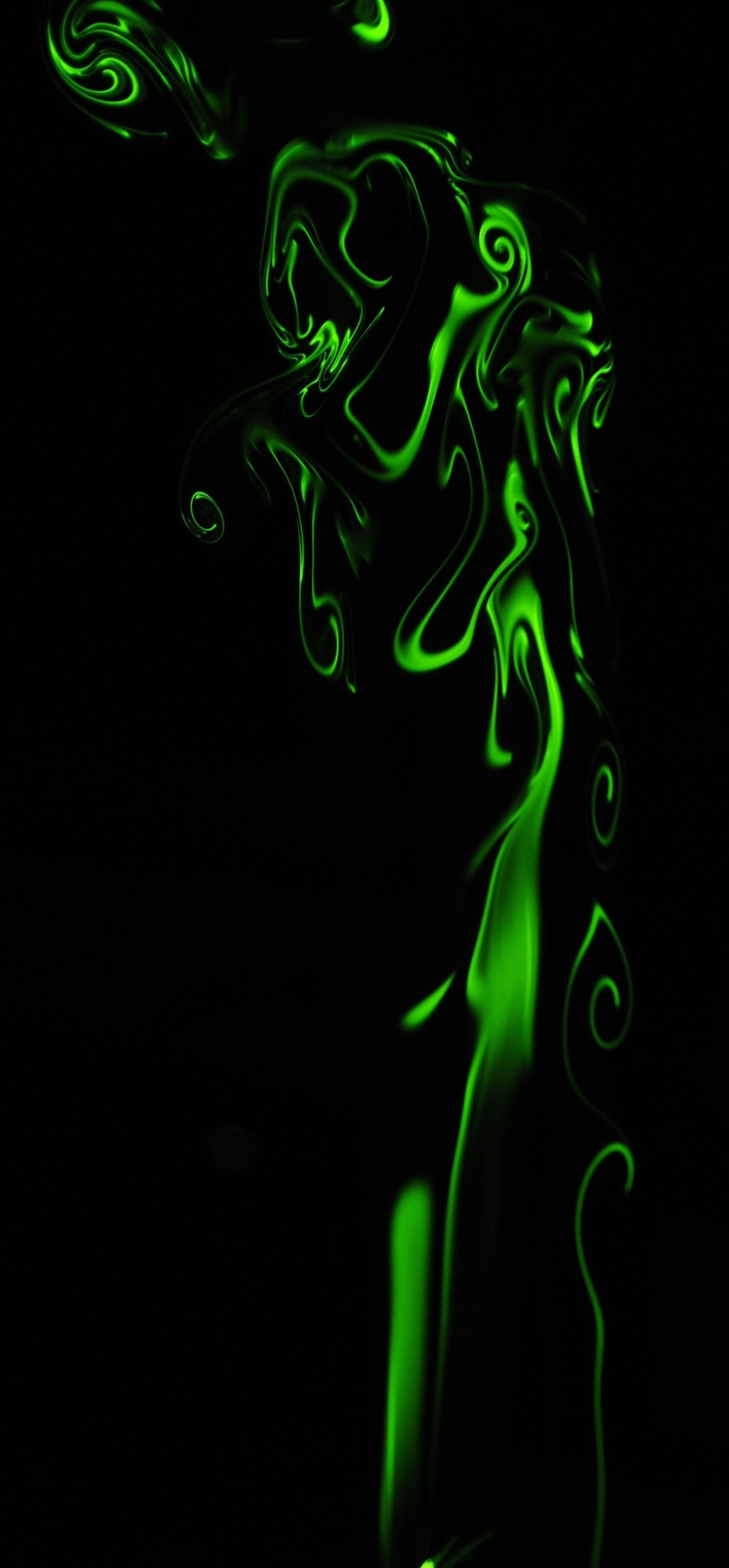 Черно зеленый неон