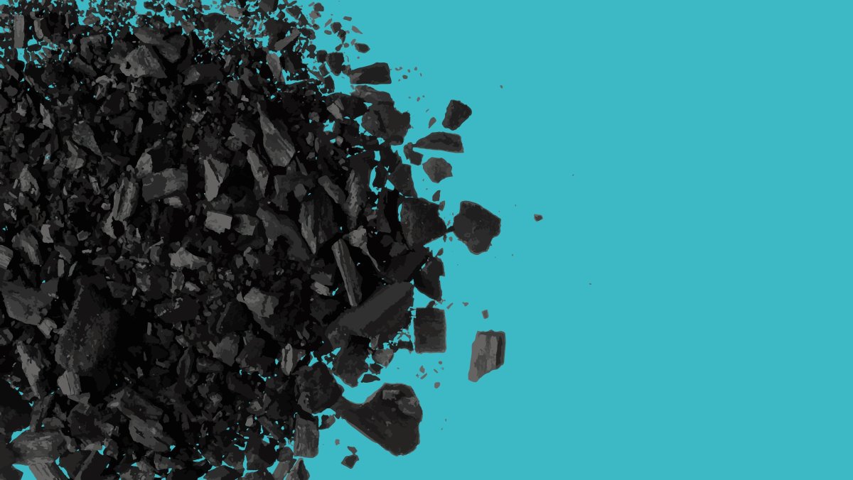 Угли на черном фоне