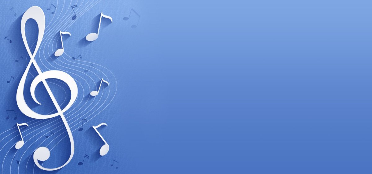 Ноты на сером фоне