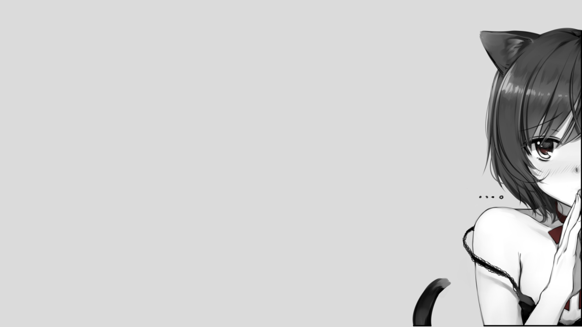 Аниме на рабочий стол черно белое