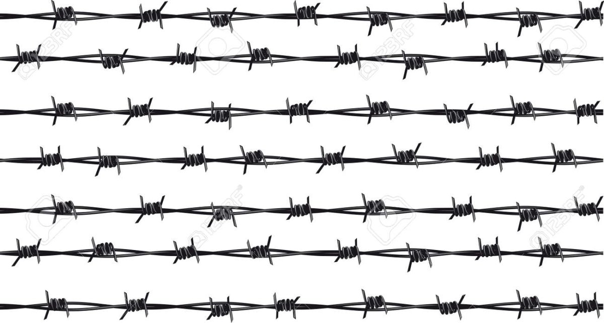 Колючая проволока текстура бесшовная