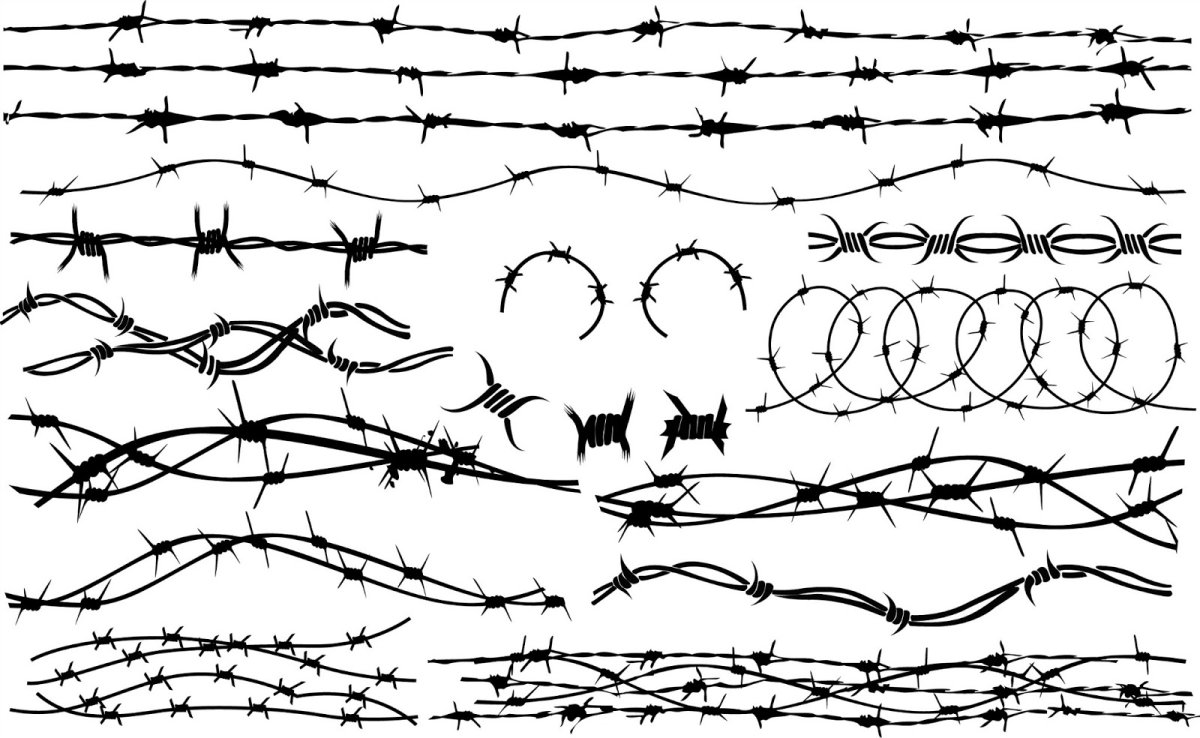 Нарисованная колючая проволока
